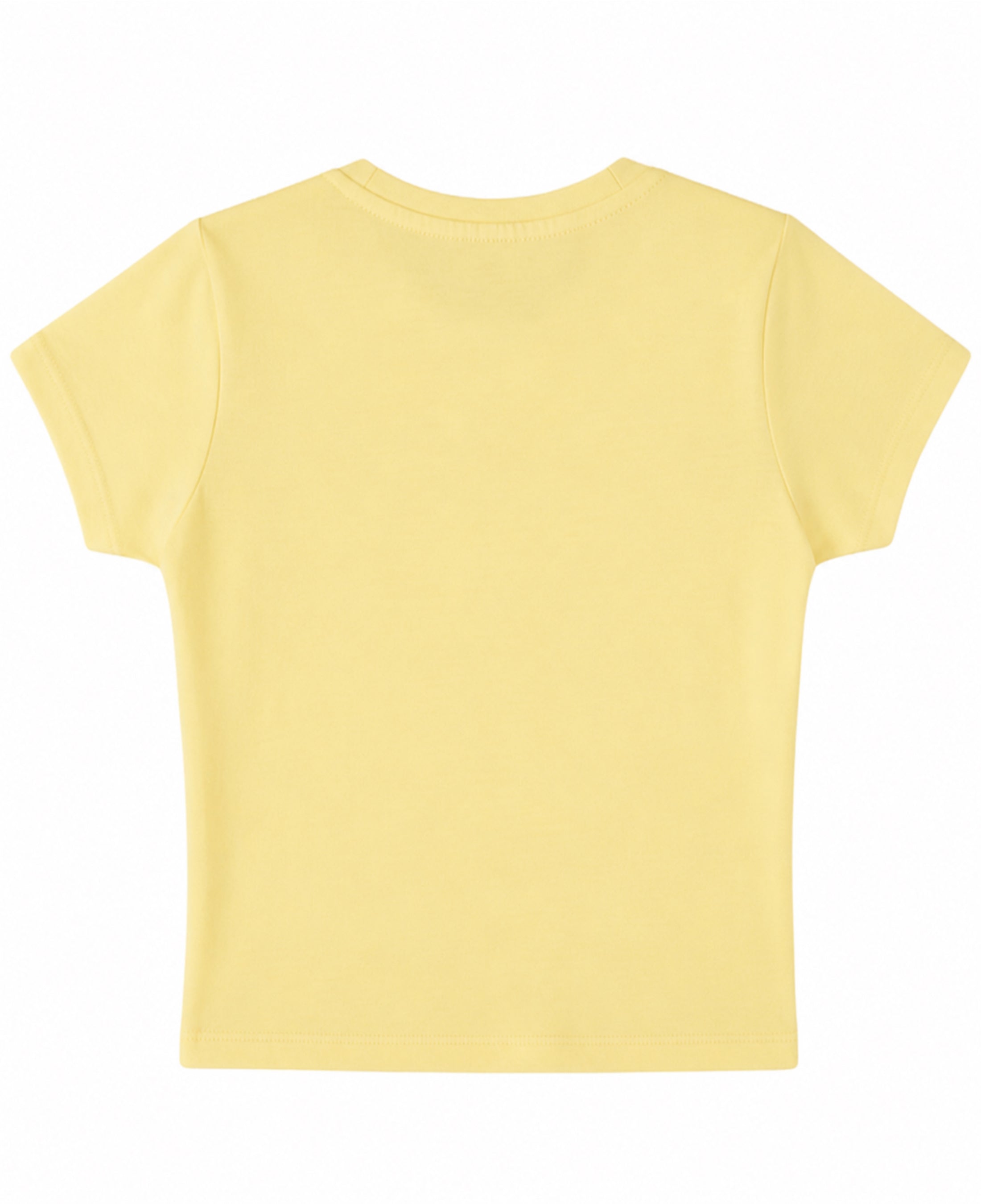 Butter Yellow Baby Tee Back Design
