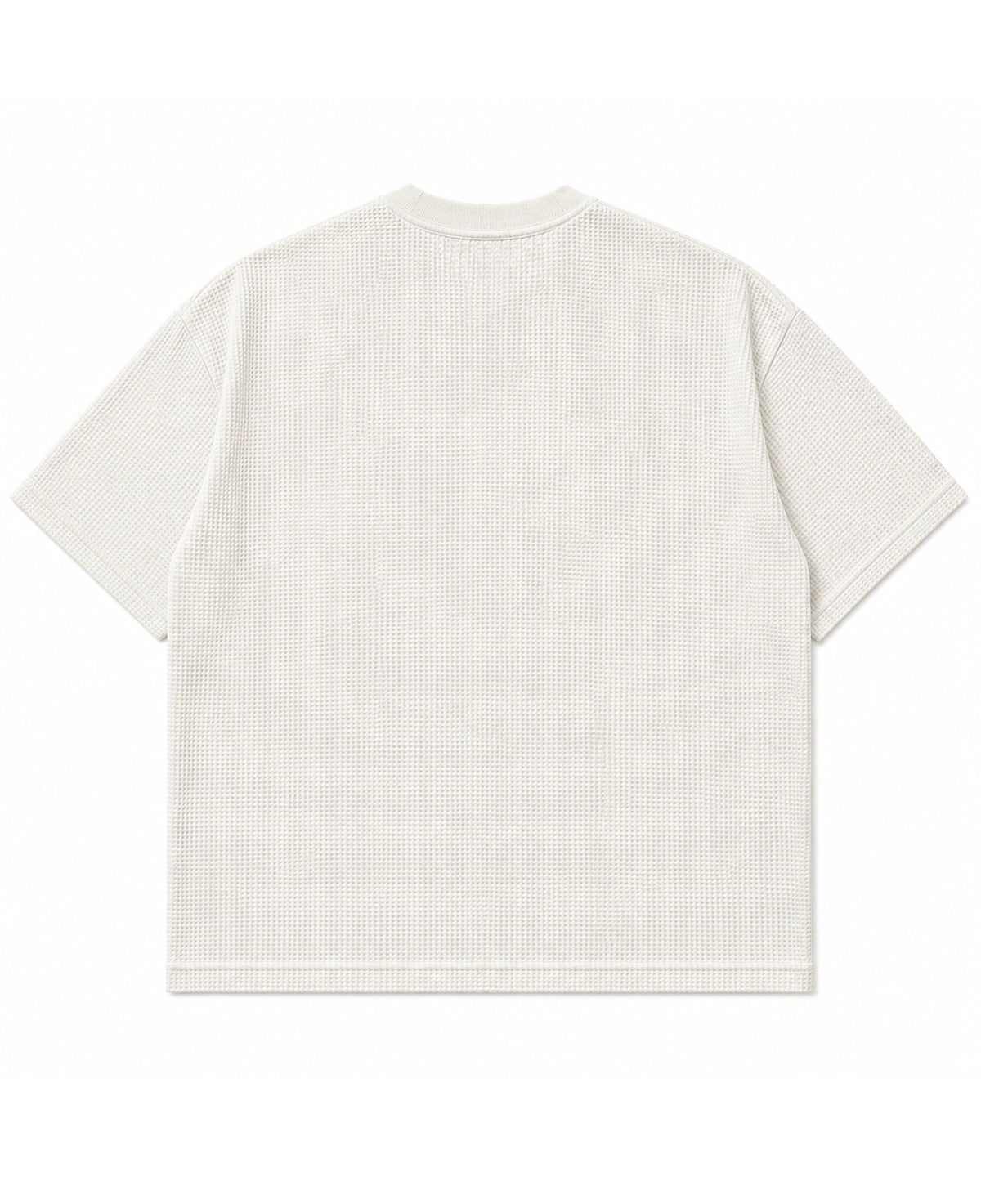 Off-white waffle boxy fit Back Design
