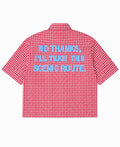 Red Picnic Oxford Boxy Shirt Back Design