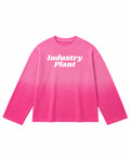 Pink Ombré Waffle Knit Oversized Full-Sleeve Front Design