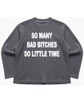 Acidwash waffle knit oversized full-sleeve Front Design