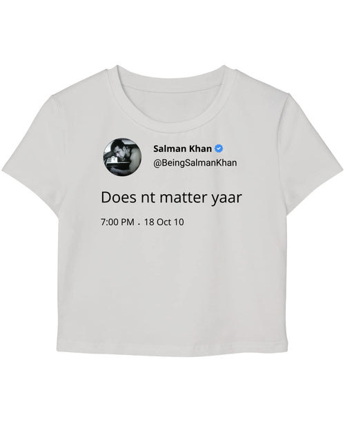 White Baby Tee Front Design