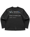 Black waffle knit oversized full-sleeve Front Design