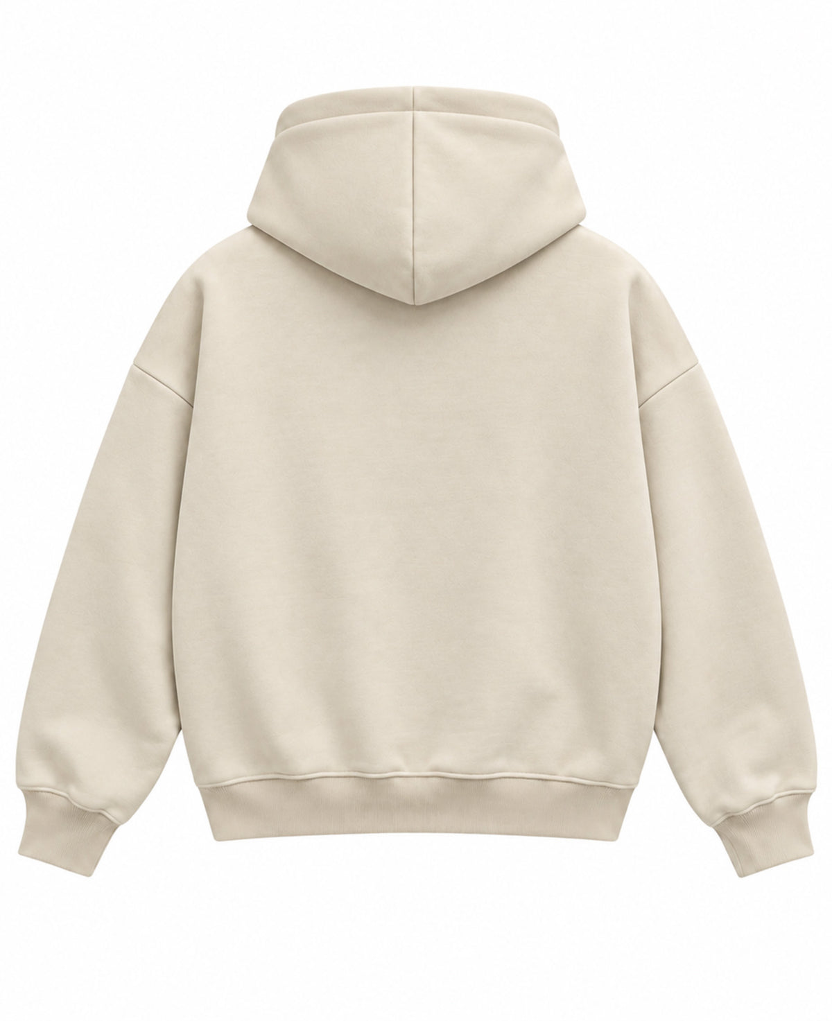 Cream Boxy Hoodie Back Design