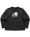 Black waffle knit oversized full-sleeve Front Design