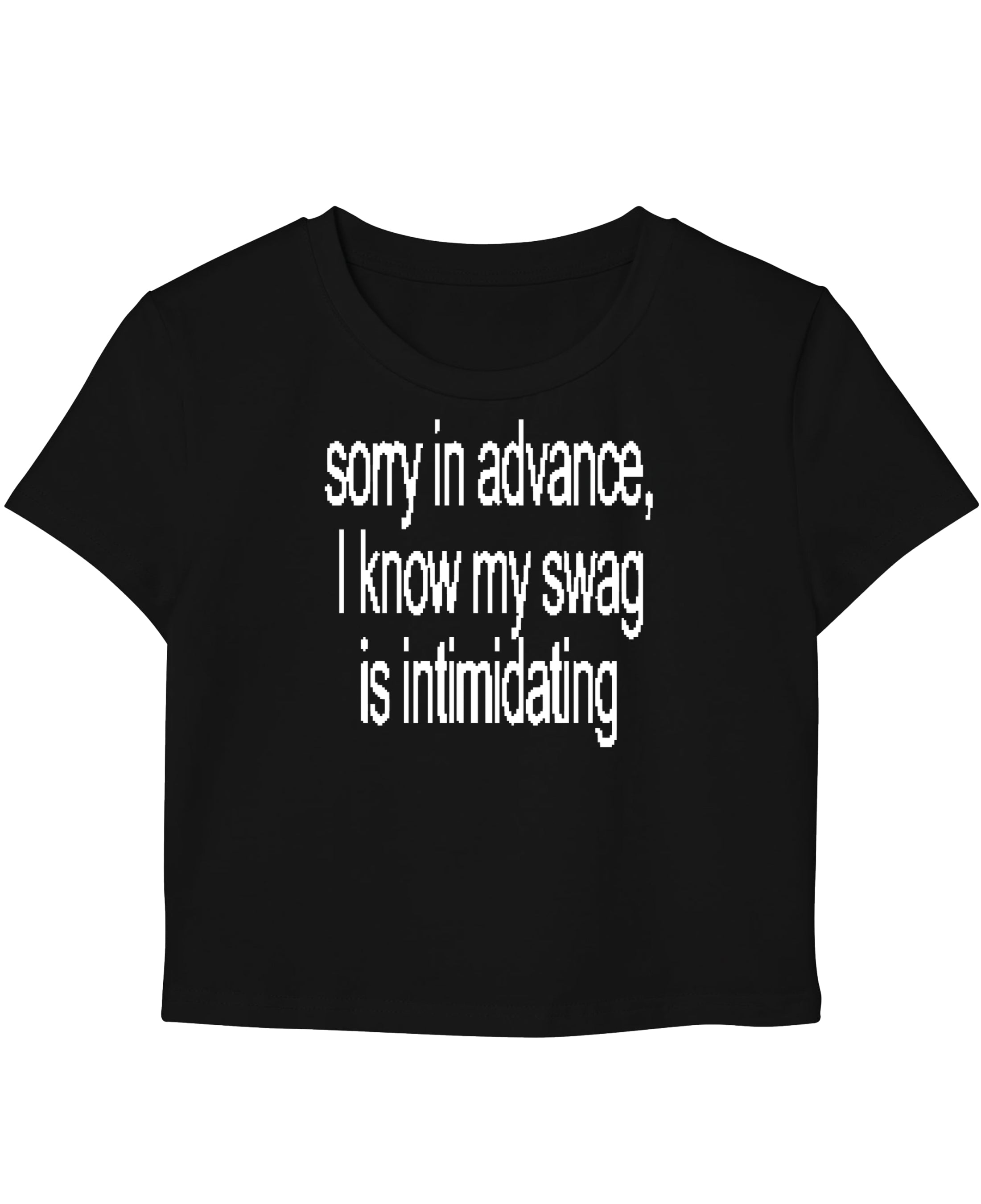 Black Baby Tee Front Design