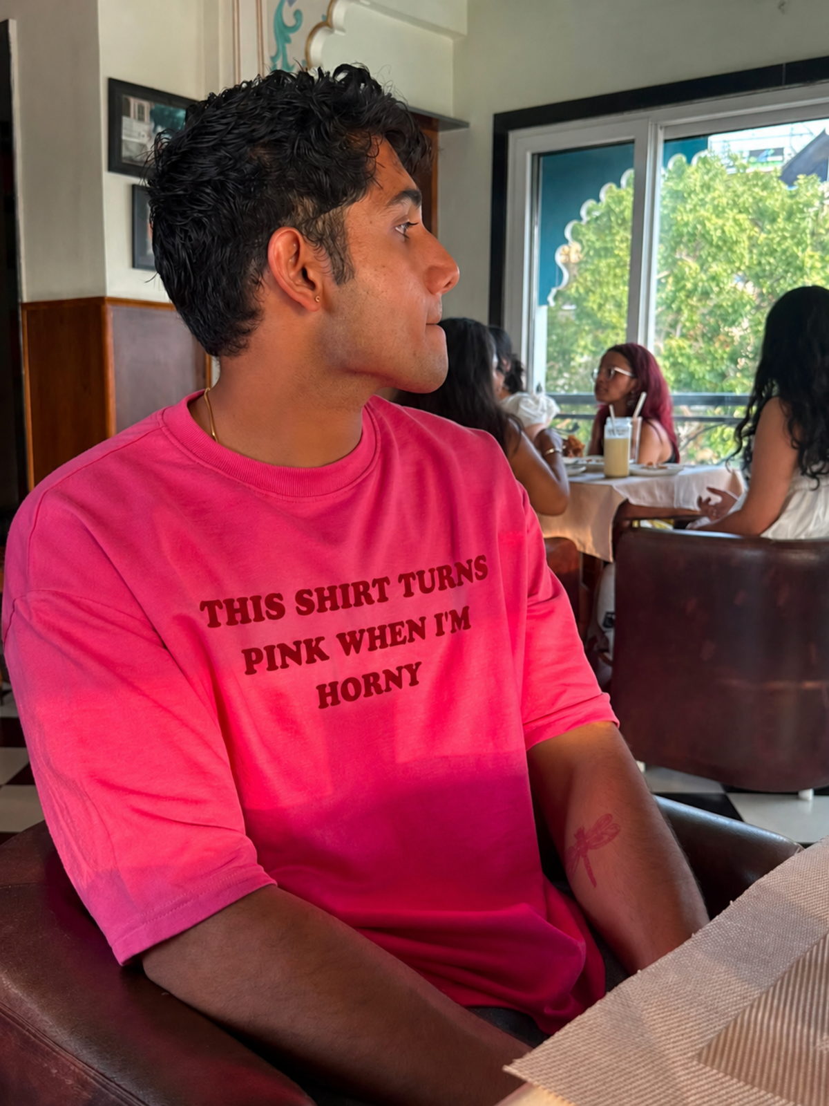 This shirt turns Pink when I'm horny